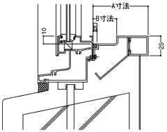 結露受け額縁図