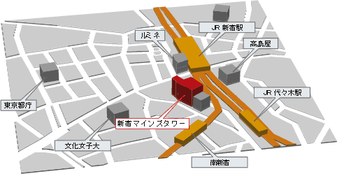新宿マインズタワー地図