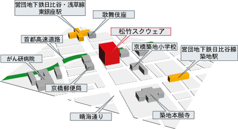 ADK 松竹スクウェア地図