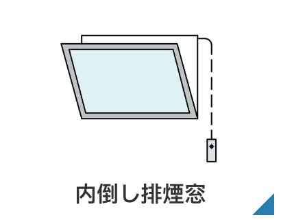 内倒し排煙窓