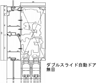 ダブルスライド自動ドア無目