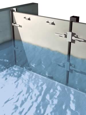 不二サッシの水防板