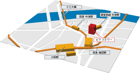 ピアスタワー地図