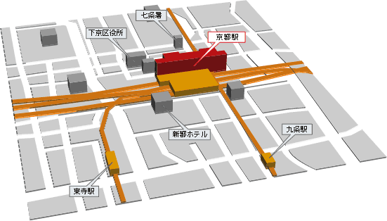 京都駅ビル地図