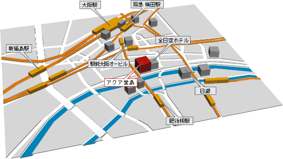 アクア堂島地図