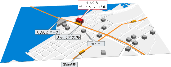 りんくうタワーゲートビル地図