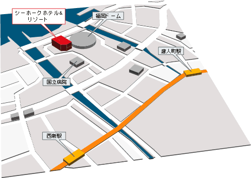シーホークホテル&リゾート地図