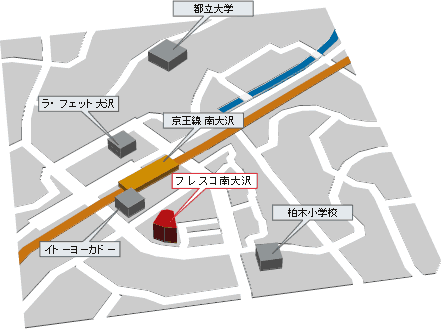 フレスコ南大沢地図