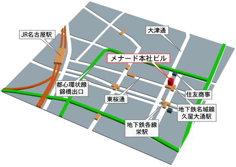 メナード本社ビル地図