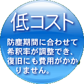 低コストな粉塵防止剤