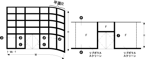 吹き抜けスクリーン　H≦6000