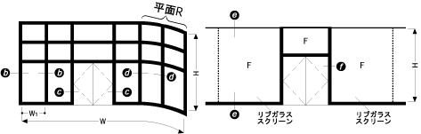 吹き抜けスクリーン　H≦4000