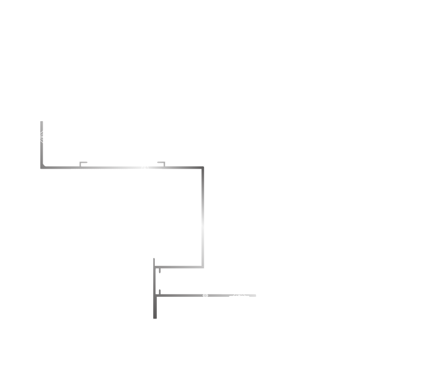 スリットコーニス照明用建材 照明器具上部設置の場合