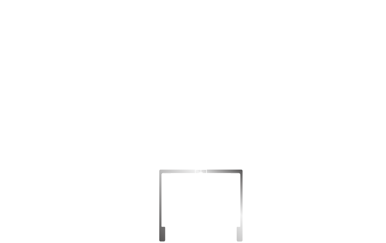 シームレス照明用建材/断面図 壁面埋め込み