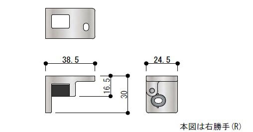 引違い窓 小窓・他 片引き用　上部ロッド受 HA4160NR