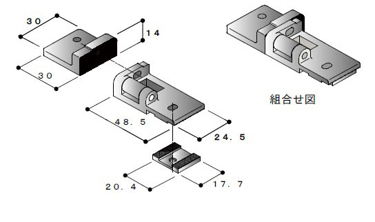 引違い窓 小窓・他 上部ロッド受け HA4210NR 材質：亜鉛ダイキャスト