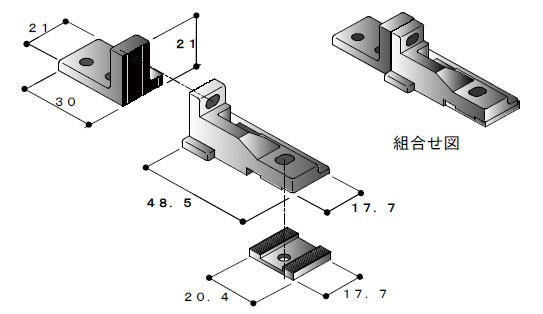 引違い窓 小窓・他 下部ロッド受け HA4220NR 材質:亜鉛ダイキャスト