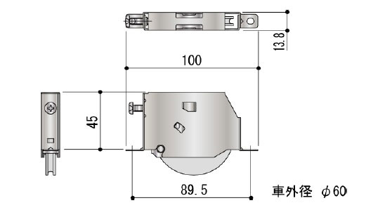 引違い窓 戸車 戸車（φ60） RA0990NN