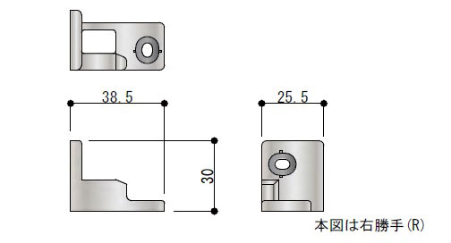 片引き窓 金具・他 片引き用 下部ロッド受 HA4170NR