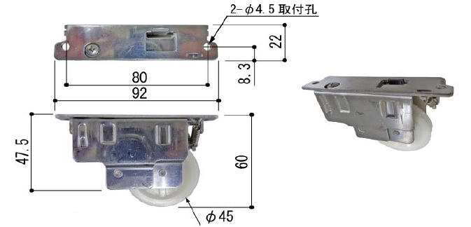 片引き窓 戸車 下車(Cタイプ用) RO1651NO