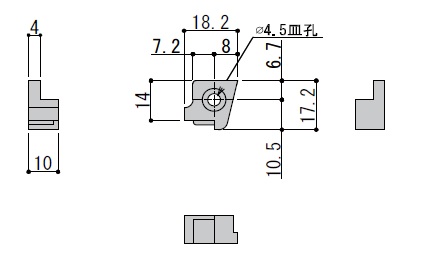 片引き窓 金具・他 召合わせ下部片引き用ローラーガイド WH8940ZR