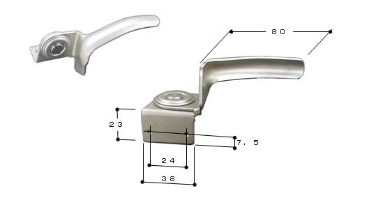 辷り出し窓 締りハンドル 締りハンドル AP2130