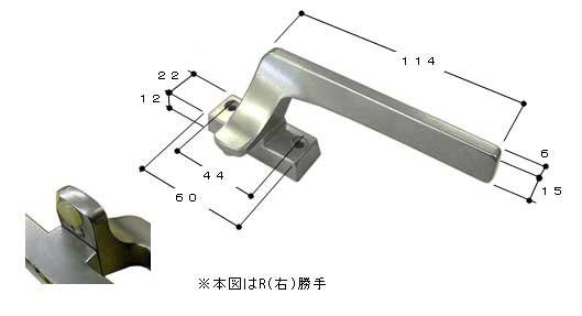 辷り出し窓 締りハンドル 締りハンドル CR0130L 左勝手