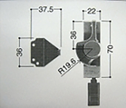 FK-Ⅱ SFK-Ⅱ・FK-Ⅱ204・FK-AW (FK-Ⅱ雨戸サッシ)・FK-Ⅱサイディング [76-87] ・ニューペアエース [83-87]　・プラール [83-88]・ホーム出窓［79-82］・FK-II Y［82-88］ テラスタイプ 1FK2 CR0090R0 右勝手 シルバー