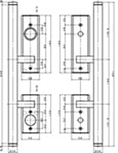 クリード [88-96] (両開き・子扉用) 子扉用押棒タイプ RWTLS 5R 右勝手 各色共通